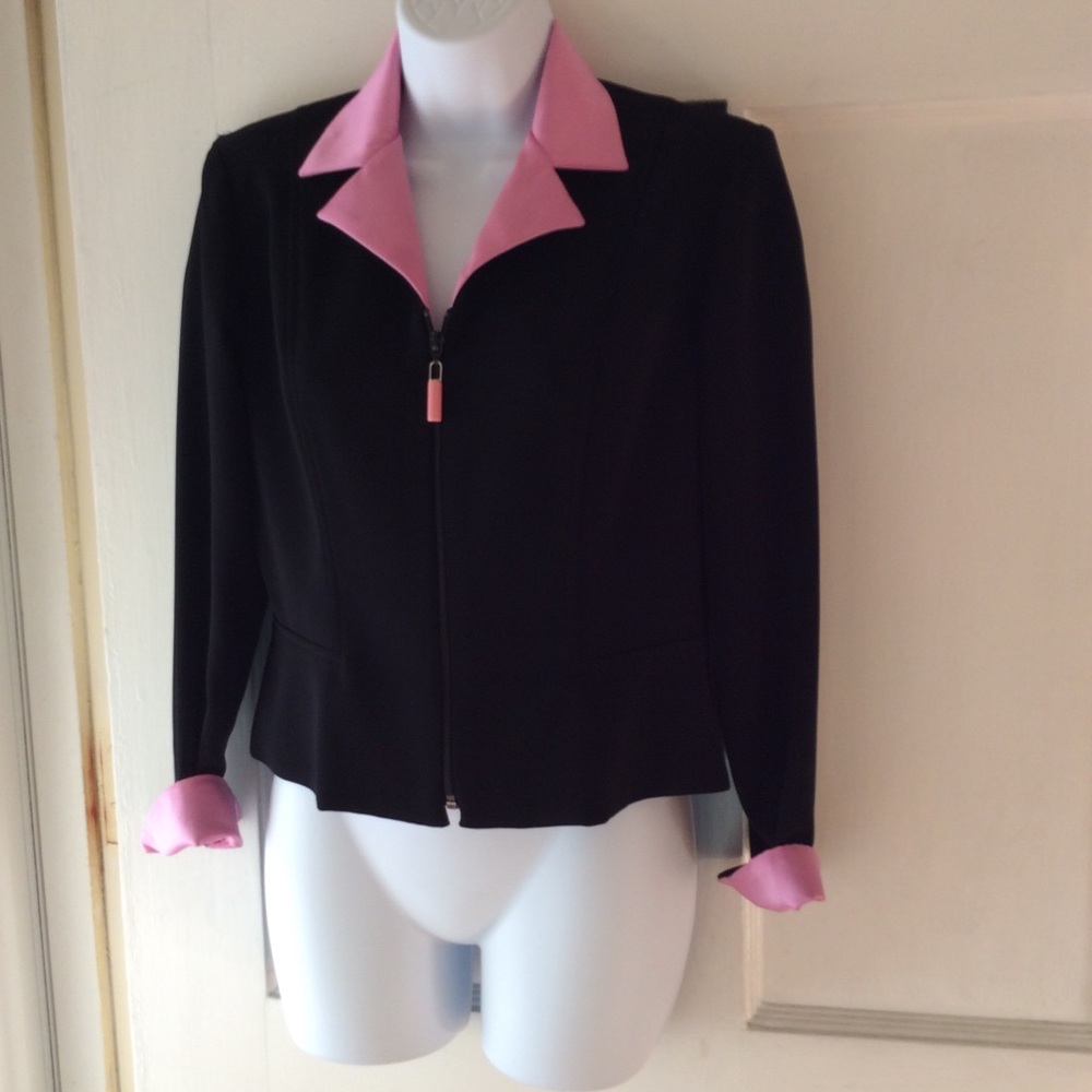 Pink and black jacket